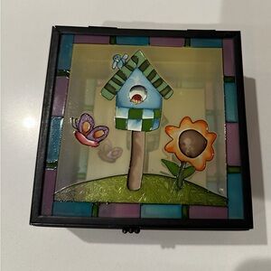 Colorful Stained Glass Trinket/ jewelry  box